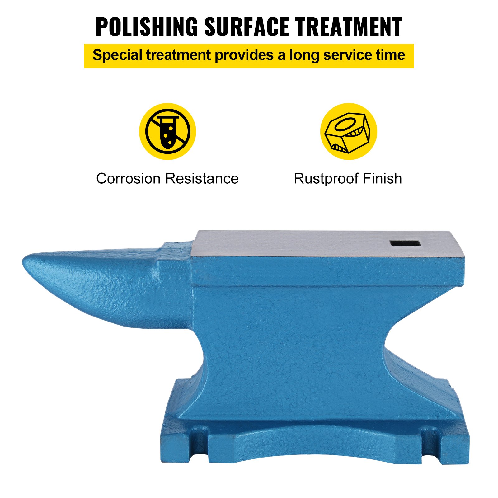 Enclume en Métal 55 lb, Enclume bleue, Conception stable, Idéal pour les métallurgistes/les forgerons dans tous les ateliers de métallurgie, idéal pour riveter/aplanir/forger/former du métal