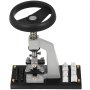 VEVOR watch opener with adjustable press, black base, and accessory holders.