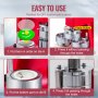 VEVOR Button Maker Machine 58mm Button Maker Machine 2.25 inch Badge Maker Machine with Free 1000 Pcs Button Parts and Circle Cutter(1000pcs 58mm 2.28 inch)