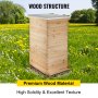 VEVOR 5 cajas de colmena de abejas de 10 marcos, 1 caja profunda y 4 marcos de colmena medianos, kit de caja de colmena Langstroth, marcos no incluidos