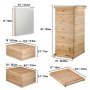 VEVOR 5 Boxes 10-Frame Bee Hive 1 Deep and 4 Medium Box Beehive Frames Langstroth Beehive Box Kit Frames Not Included
