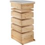 VEVOR 5 Boxes 10-Frame Bee Hive 1 Deep and 4 Medium Box Beehive Frames Langstroth Beehive Box Kit Frames Not Included