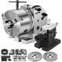 VEVOR BS-0 Precision Dividing Head, Horizontal Dividing Head with 3-Jaw Chuck, MT2 Tailstock BS-0 12.7 cm Semi Universal Dividing Head for Milling Machine Mill Gear Cutting