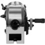 front view of VEVOR dividing head with crank handle and precision adjustment knobs.
