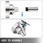 Router Collet Set 5C, Collet Adapter 6000 RPM, D1-8 Collet Chuck, Rotary Collet