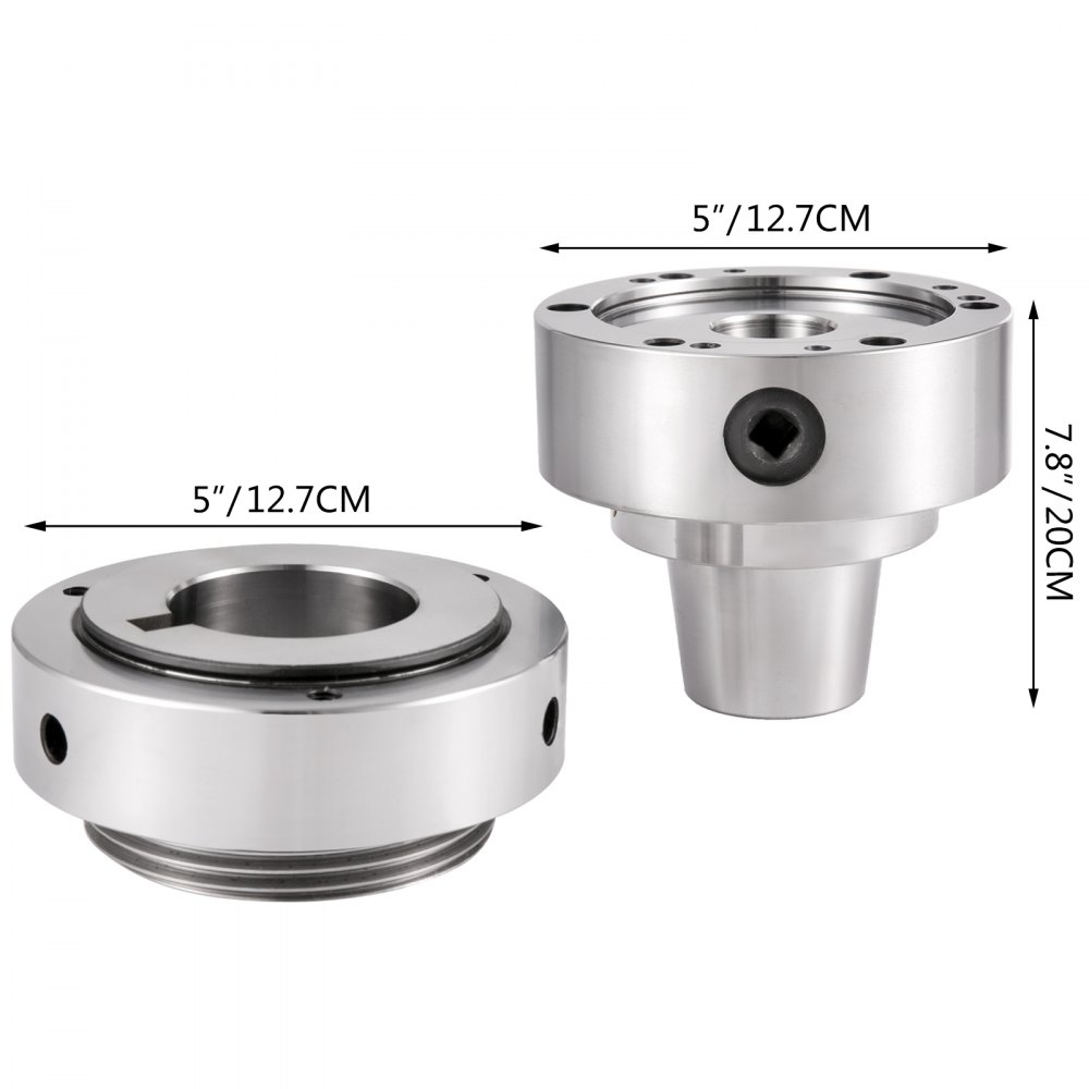 Router Collet Set 5c, Collet Adapter 6000 Rpm, Plain Back Chuck With A Backplate