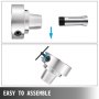 Router Collet Set 5c, Collet Adapter 6000 Rpm, Plain Back Chuck With A Backplate