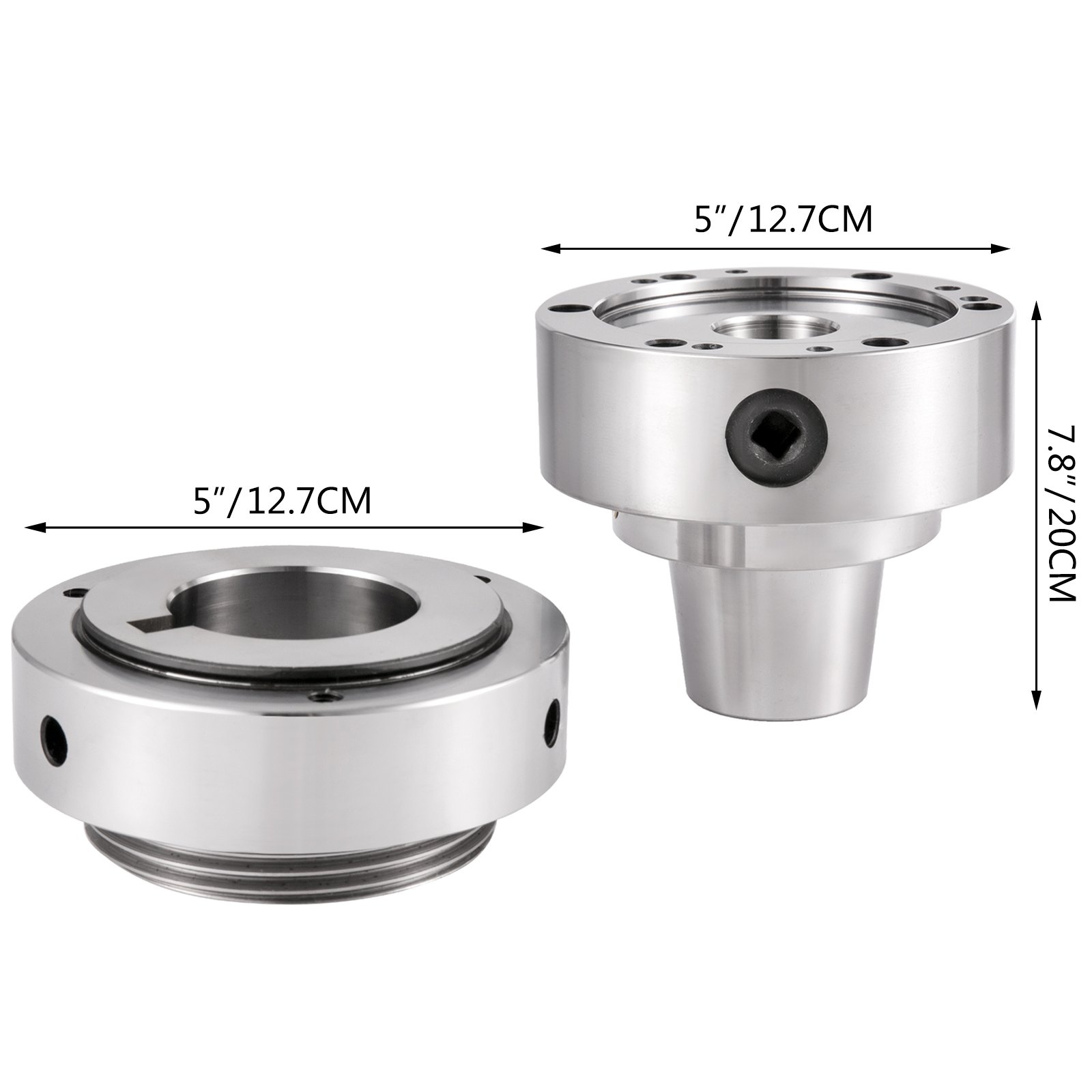 Router Collet Set 5c, Collet Adapter 6000 Rpm, Plain Back Chuck With A Backplate