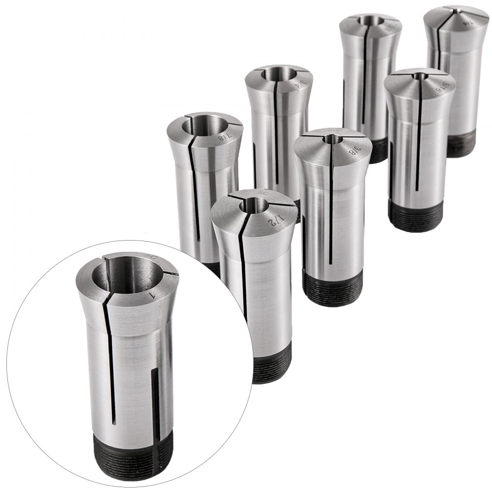 Vevor 5c Collet Set, Lathe Collet 8 Pcs, Precise 5c Collet Holder For Cnc Chuck