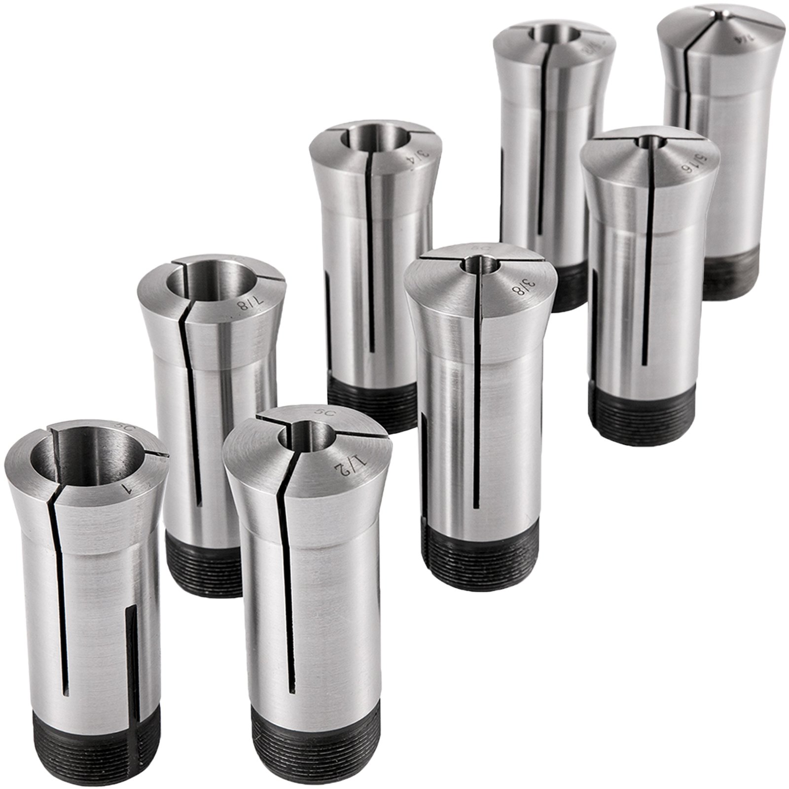 Vevor 5c Collet Set, Lathe Collet 8 Pcs, Precise 5c Collet Holder For Cnc Chuck