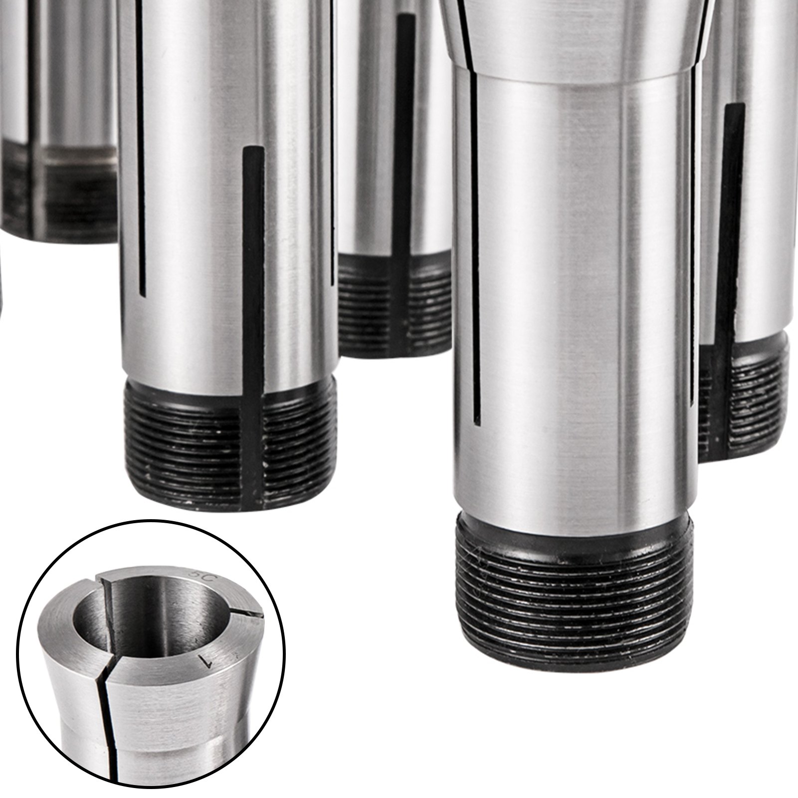 Vevor 5c Collet Set, Lathe Collet 8 Pcs, Precise 5c Collet Holder For Cnc Chuck