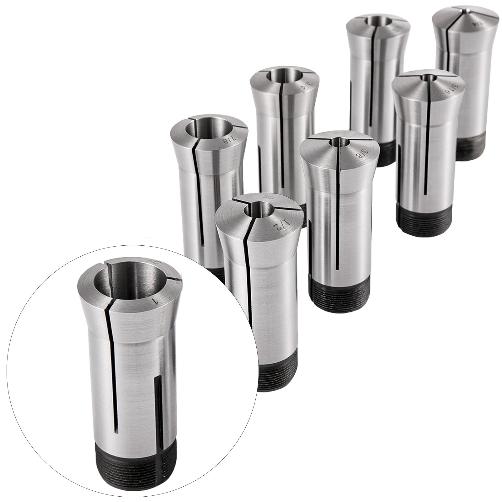 Vevor 5c Collet Set, Lathe Collet 8 Pcs, Precise 5c Collet Holder For Cnc Chuck