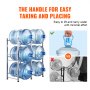 VEVOR 3 Tiers Water Jug Holder Suporte para garrafas de água de fileira dupla para 6 garrafas Prata