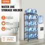 VEVOR 5-Tier Water Jug Holder Double Row Water Bottle Rack for 10 Bottles Black