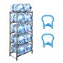 VEVOR 5-Tier Water Jug Holder Double Row Water Bottle Rack for 10 Bottles Black