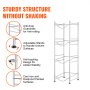 VEVOR 4 Tiers Water Jug Holder Single Row Water Bottle Rack for 4 Bottles Silver, Heavy Duty Water Dispenser Rack with 4 Slots for Gallon Jugs, Detachable Water Storage Shelf Organizer for Home Living Room Office