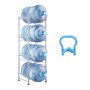 VEVOR - Soporte para jarra de agua de 4 niveles, estante para botellas de agua de una sola fila para 4 botellas, color plateado