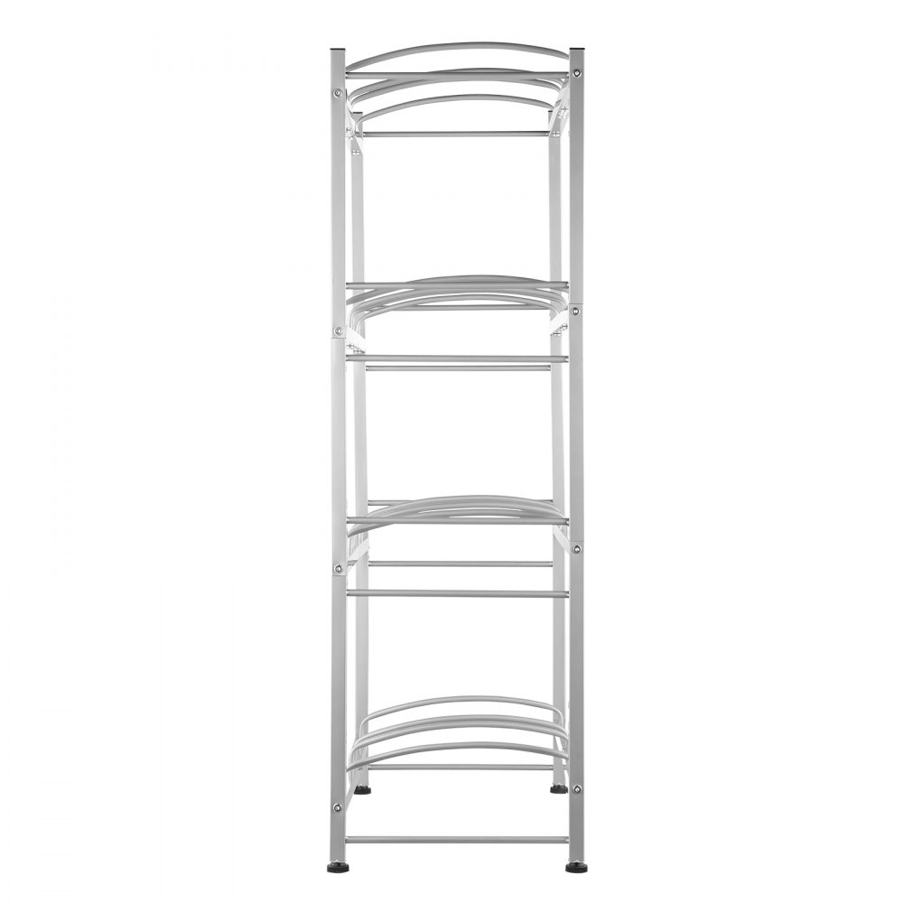 VEVOR 4 Tiers Water Jug Holder, 5 Gallon Water Bottle Holder, Double Row Water Bottle Rack for 8 Bottles, Heavy Duty Water Jug Rack for Kitchen, Office, Living Room, Silver