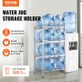 VEVOR 4 Tiers Water Jug Holder Double Row Water Bottle Rack for 8 Bottles Silver