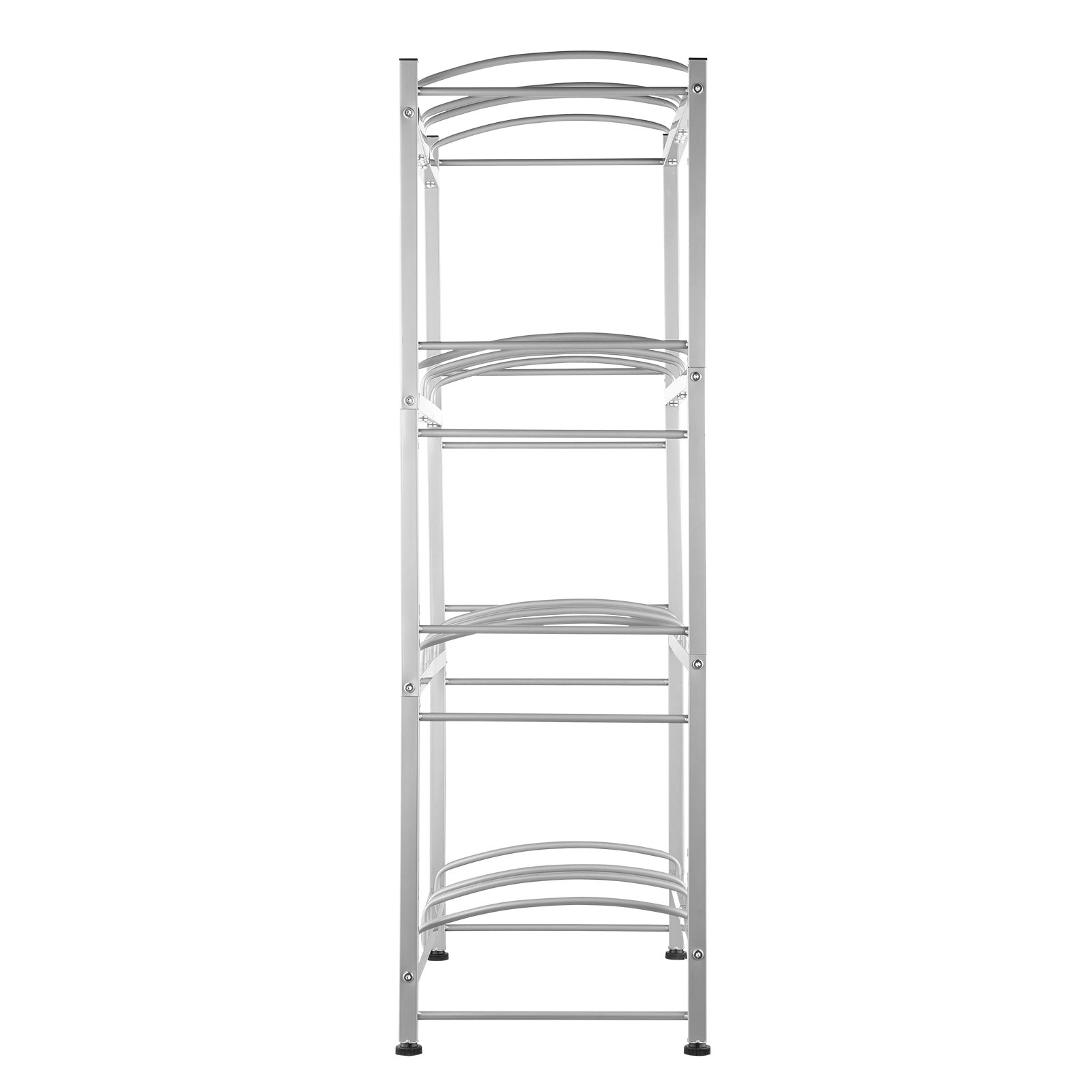 VEVOR 4 Tiers Water Jug Holder, 5 Gallon Water Bottle Holder, Double Row Water Bottle Rack for 8 Bottles, Heavy Duty Water Jug Rack for Kitchen, Office, Living Room, Silver