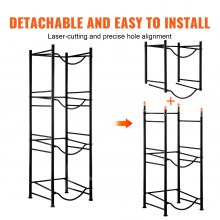 VEVOR - Soporte para jarra de agua de 4 niveles, soporte para botellas de una sola fila, color negro