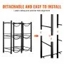 VEVOR 3 Tiers Water Jug Holder, 5 Gallon Water Bottle Holder, Double Row Water Bottle Rack for 6 Bottles, Heavy Duty Water Jug Rack for Kitchen, Office, Living Room, Black