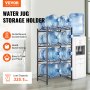 VEVOR 4 Tiers Water Jug Holder Double Row Water Bottle Rack for 8 Bottles Black