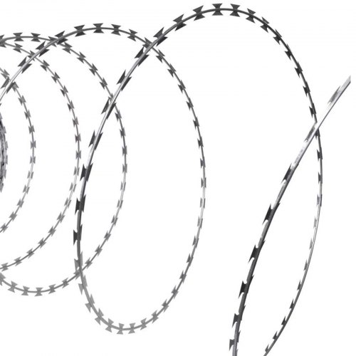 VEVOR Razor Wires,  5 Coils Razor Barbed Wire, 246 ft Total Length Razor Wire Fencing Razor Fence, Razor Ribbon Barbed Wire Galvanized Steel Razor Wire Fence, Rolls Razor Useful Protection for Garden