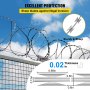 VEVOR Razor Wires, 246ft Razor Barbed Wire 5 Coils Per Roll, Razor Wire Fencing Razor Fence, Razor Ribbon Barbed Wire Galvanized Steel Razor Wire Fence, Rolls Razor Useful Protection for Garden