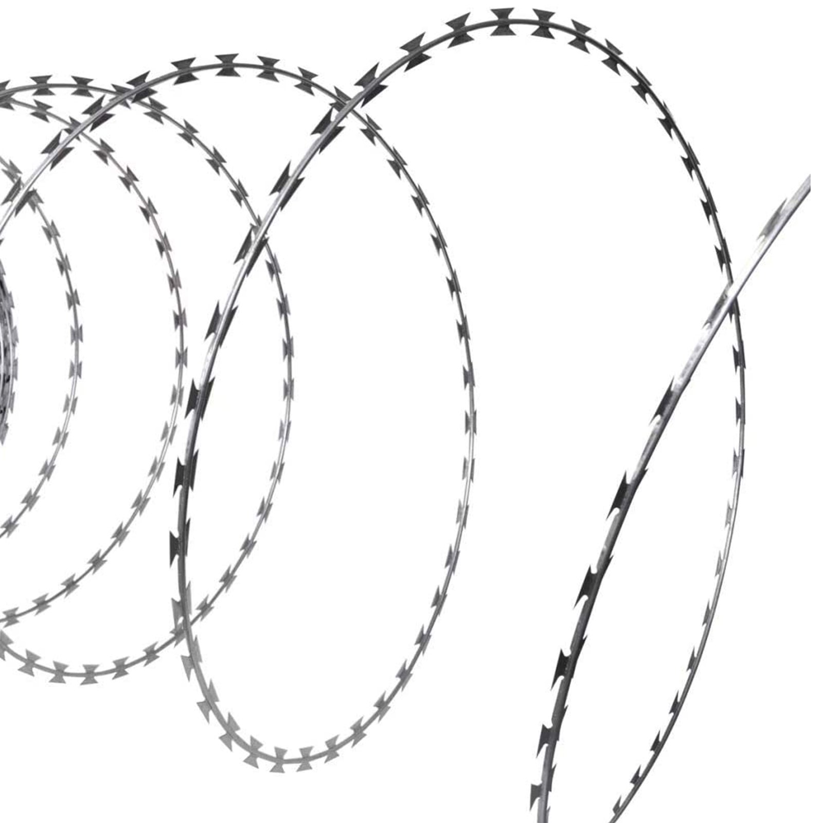 VEVOR Razor Wires, 246ft Razor Barbed Wire 5 Coils Per Roll, Razor Wire Fencing Razor Fence, Razor Ribbon Barbed Wire Galvanized Steel Razor Wire Fence, Rolls Razor Useful Protection for Garden