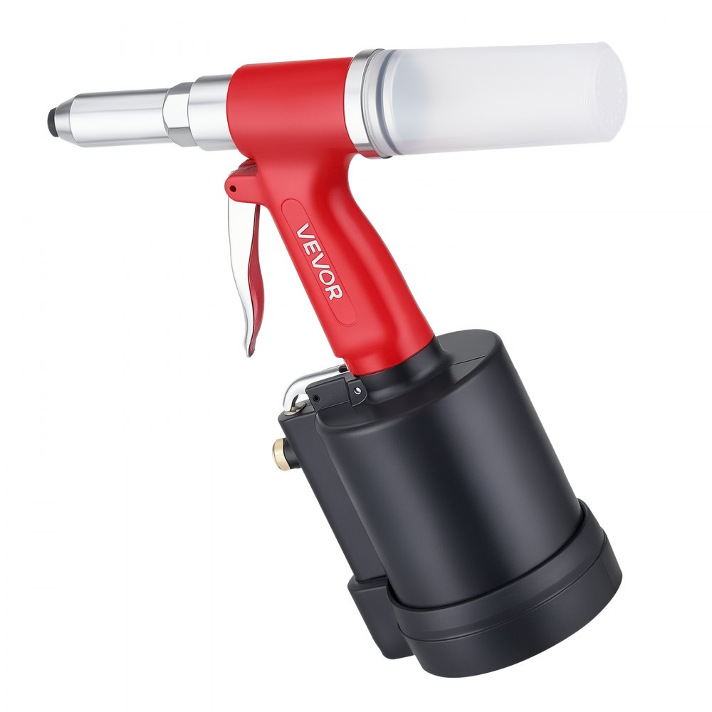 VEVOR Pneumatic Rivet Gun Kit with 3/32" 1/8" 5/32" 3/16" 1/4" Nosepieces, 3924 LBS Pulling Force, 3-Claw Secure Grip, Air Pop Riveter Tool for Automotive, Construction, Industrial Manufacturing