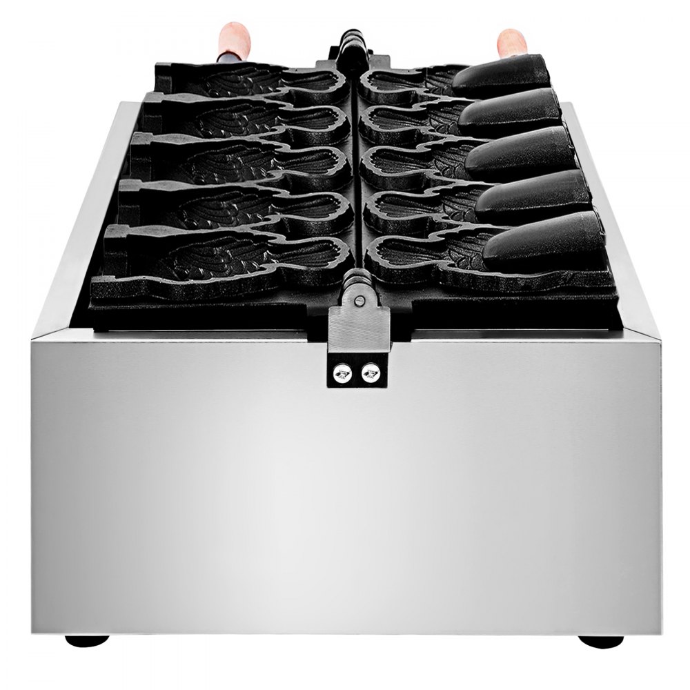 VEVOR Commercial Taiyaki Maker 5Pcs Electric Nonstick Taiyaki Machine 3000W Japanese Waffle Maker Ice Cream Taiyaki Maker for Restaurant Home Use