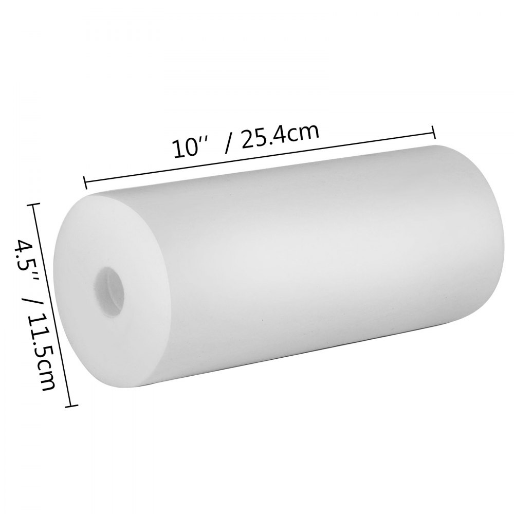 VEVOR 20 Pack of Sediment Water Filter Cartridge 5 Micron 25.4 x 11.5CM Whole House Melt Blown Sediment Water Filter Multi-Layered Polypropylene Filter Cartridge