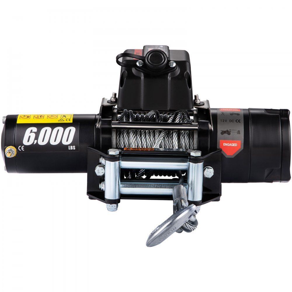 VEVOR 6000LBS 12V Recovery Electric Winch Series Wound Gear Train Remote Control