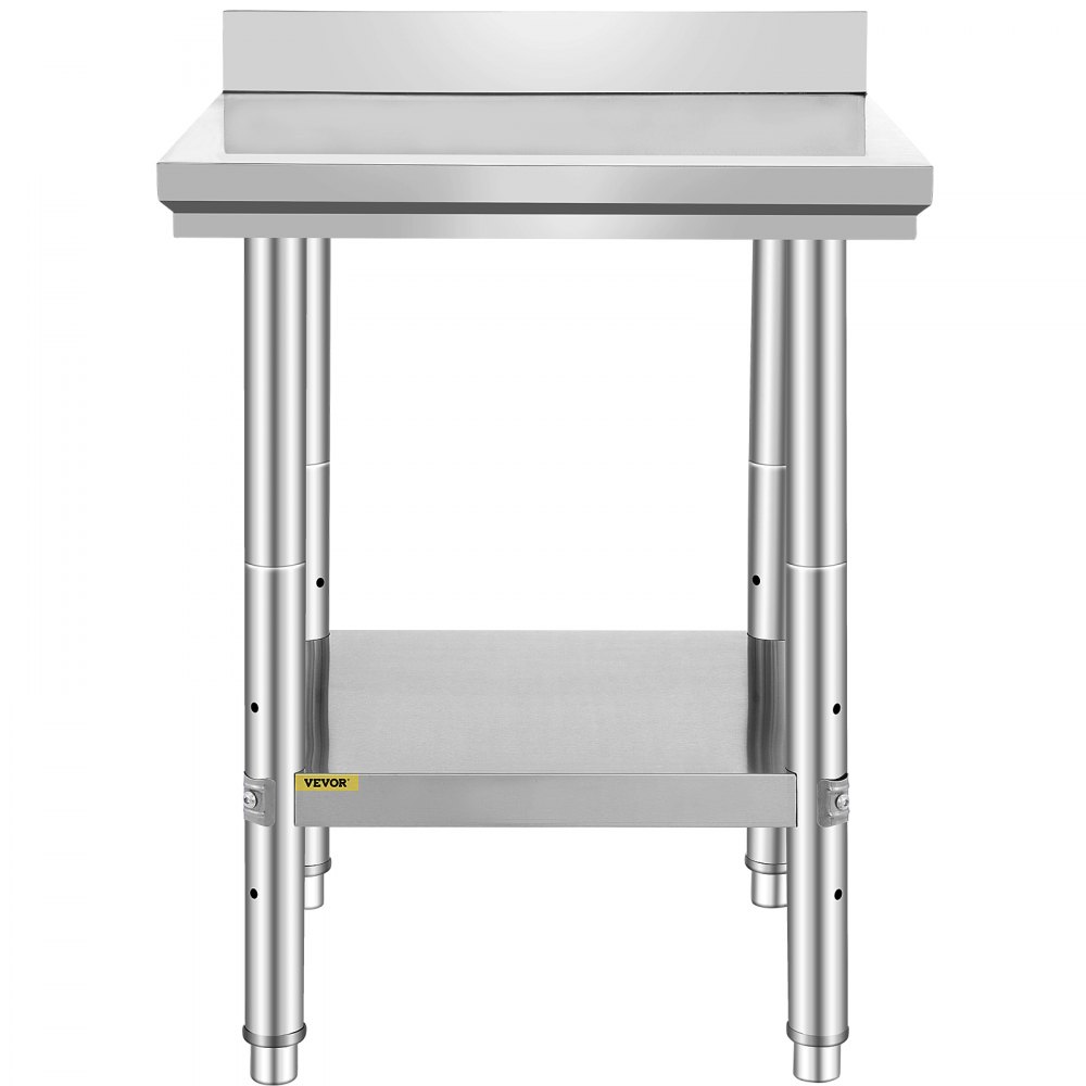 VEVOR 600x600mm Stainless Steel Kitchen Work Bench Food Prep Catering Table