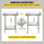 VEVOR 600x600mm Stainless Steel Kitchen Work Bench Food Prep Catering Table