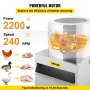 VEVOR chicken poultry plucker: 2200w, 240 rpm, fast defeathering in 10-30 seconds.