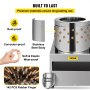 VEVOR chicken poultry plucker with stainless steel body, rust-proof, 142 rubber fingers.