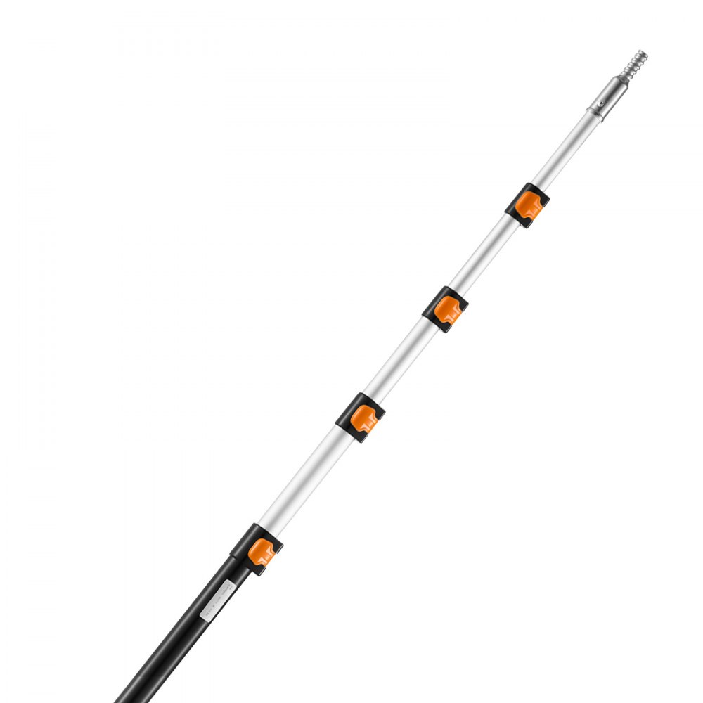 VEVOR Telescoping Pole, 6 to 24 FT Pole, Extension Multi-Purpose Pole, Sturdy Aluminum Alloy Paint Extendable Pole with Flip-Lock Design, Telescopic Pole for Painting, Dusting and Cleaning