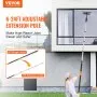 VEVOR Telescoping Pole, 6 to 24 FT Pole, Extension Multi-Purpose Pole, Sturdy Aluminum Alloy Paint Extendable Pole with Flip-Lock Design, Telescopic Pole for Painting, Dusting and Cleaning