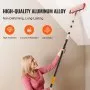 VEVOR Telescoping Pole, 6 to 24 FT Pole, Extension Multi-Purpose Pole, Sturdy Aluminum Alloy Paint Extendable Pole with Flip-Lock Design, Telescopic Pole for Painting, Dusting and Cleaning