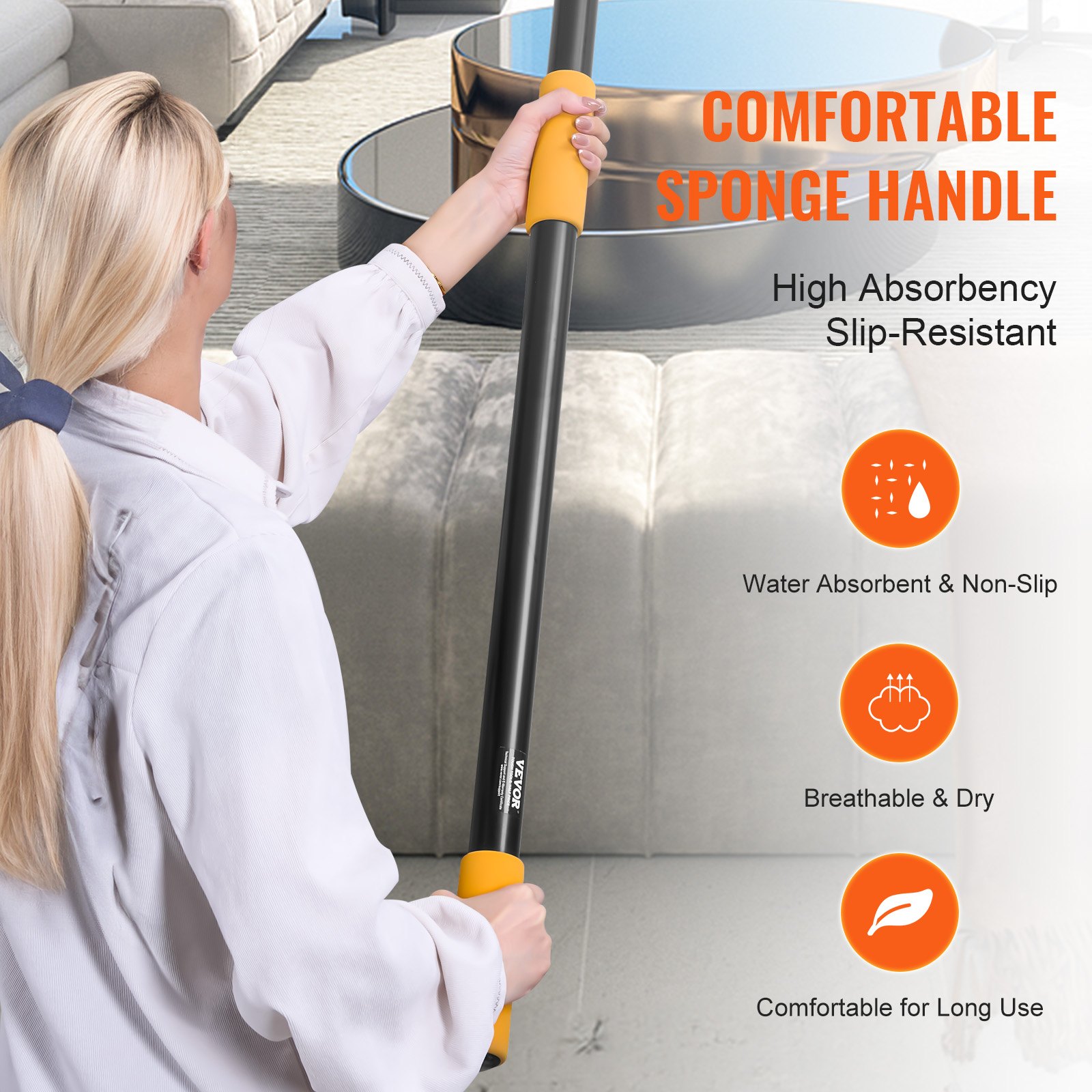 VEVOR Telescoping Pole, 6 to 24 FT Pole, Extension Multi-Purpose Pole, Sturdy Aluminum Alloy Paint Extendable Pole with Flip-Lock Design, Telescopic Pole for Painting, Dusting and Cleaning