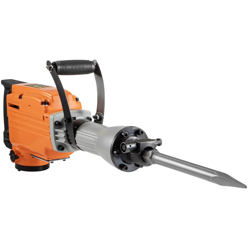 VEVOR Electric Demolition Hammer 1500W Electric Jack Hammer Breaker 65A Demolition Hammer Drill with 360° Rotary Ergonomic Handle for Concrete