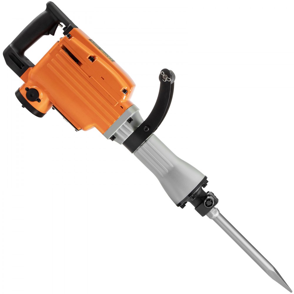 VEVOR Electric Demolition Hammer 1500W Electric Jack Hammer Breaker 65A Demolition Hammer Drill with 360° Rotary Ergonomic Handle for Concrete