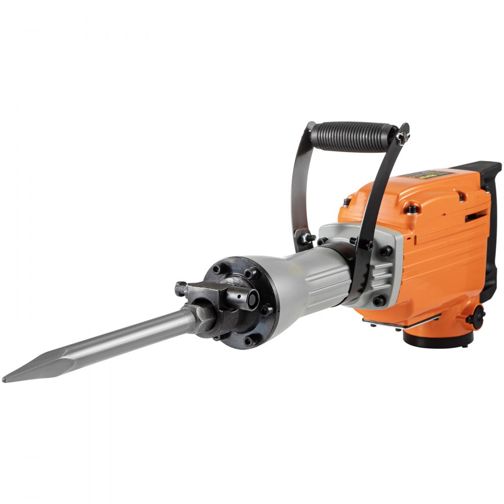 VEVOR Electric Demolition Hammer 1500W Electric Jack Hammer Breaker 65A Demolition Hammer Drill with 360° Rotary Ergonomic Handle for Concrete