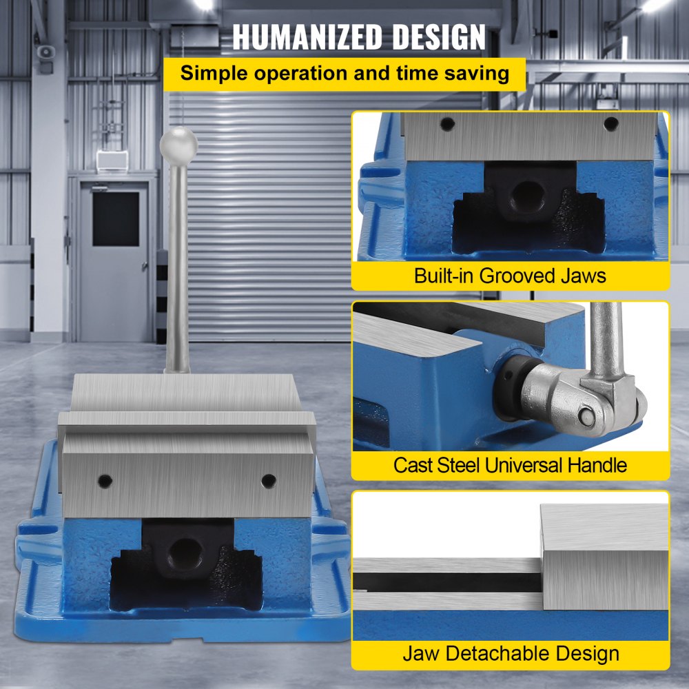VEVOR 6'' ACCU Lock Vise for Precision, Milling Vice with 6 Inch Jaw for Drill Press, Milling & Drilling Bench Clamp Vice
