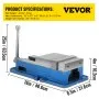 VEVOR 15.2 cm Powerful Precise Clamping Vice, 26.9 kg Vice Machine Vice Precision Vice Accessory Set, 4.4 cm Jaw Precise Clamping Lock Table Vice