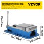 VEVOR 6 Inch Powerful Precise Clamping Vice, 59.4lbs Vice Machine Vice Precision Vice Accessory Set, 1-3/4Inch Jaw Precise Clamping Lock Table Vice