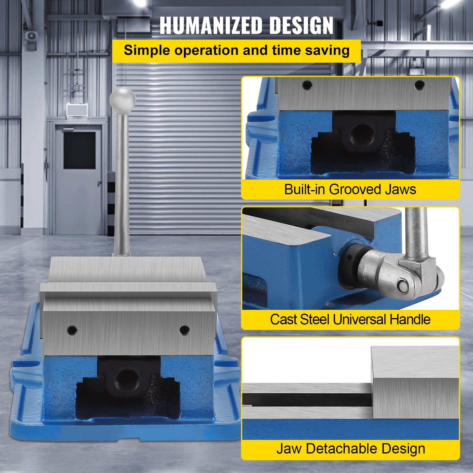 VEVOR 6'' ACCU Lock Vise for Precision, Milling Vice with 6 Inch Jaw for Drill Press, Milling & Drilling Bench Clamp Vice
