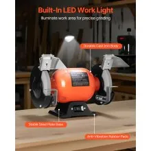 VEVOR Bench Grinder 6-inch Bench Grinder 250W 3450RPM High-Speed Table Grinders